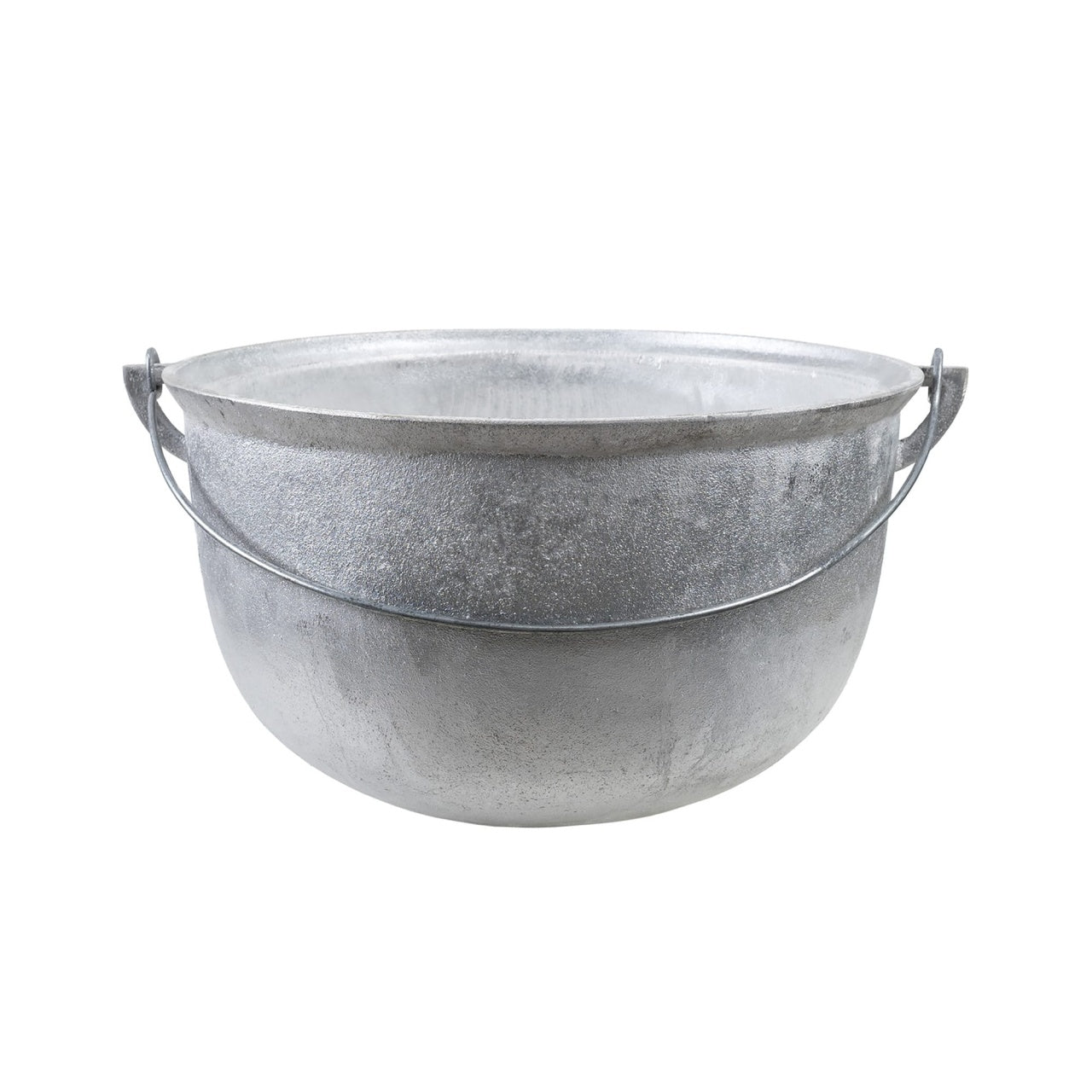 Ceaun aluminiu alimentar 13L cu fund rotund, gri, capacitate mare