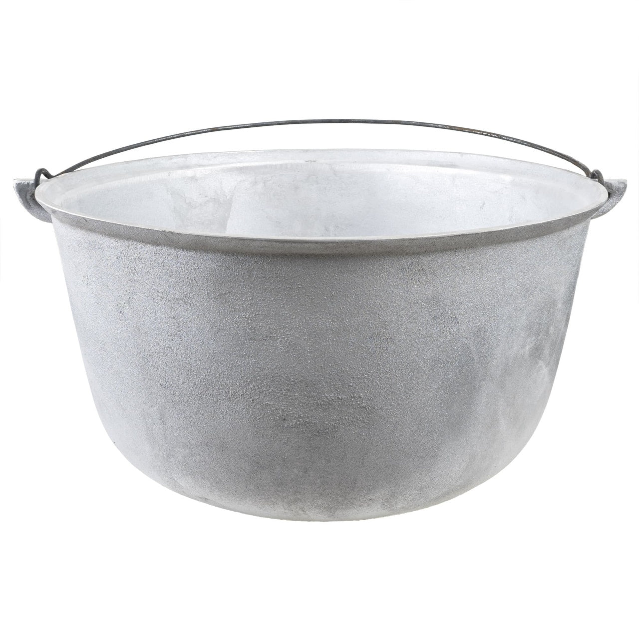 Ceaun aluminiu alimentar 55L, fund rotund, gri, diametru 66 cm