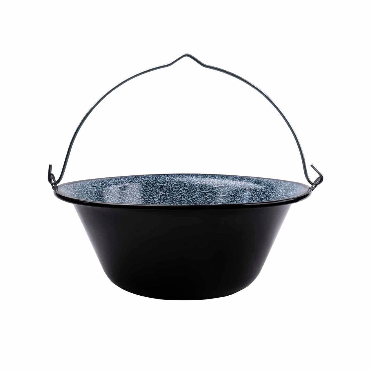 Ceaun emailat negru, capacitate 20L, fara capac, diametru 47 cm