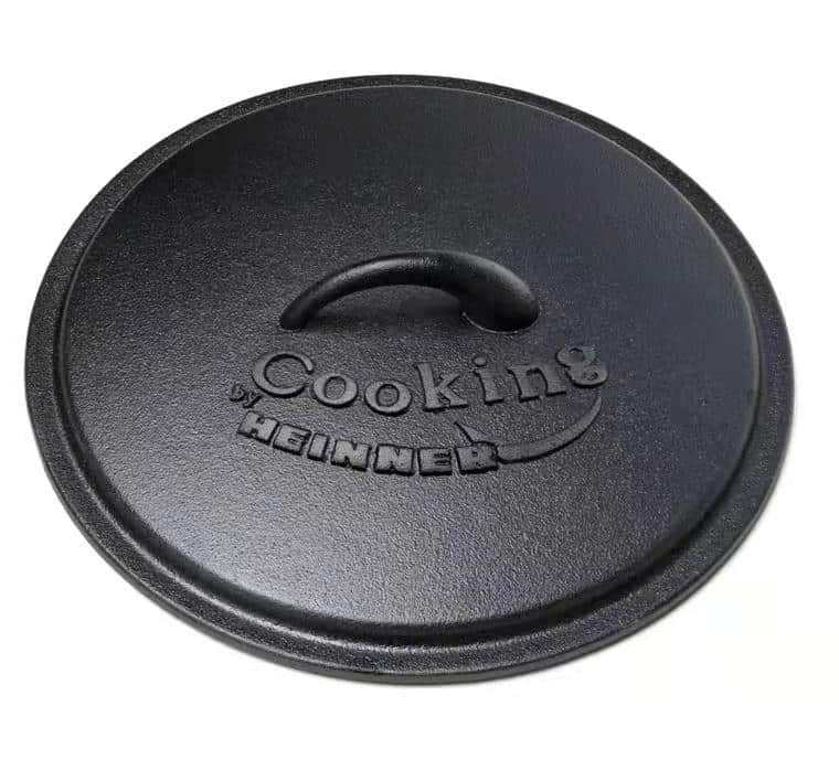 Ceaun fonta pura cu capac, 25x10 cm, capacitate 3.5L, constructie solida