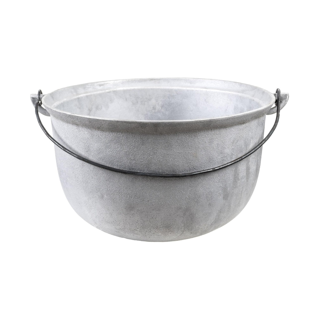 Ceaun tuci aluminiu alimentar, capacitate 35L, fund rotund, gri