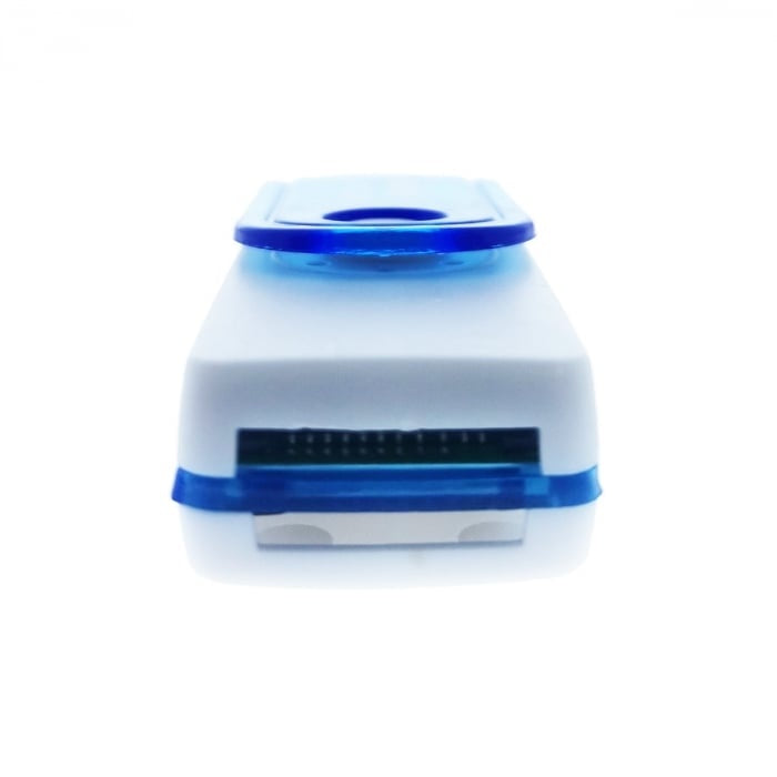 Cititor USB 2.0 pentru carduri de memorie MicroSD, SDHC, M2, MMC, cu capac rotativ, albastru