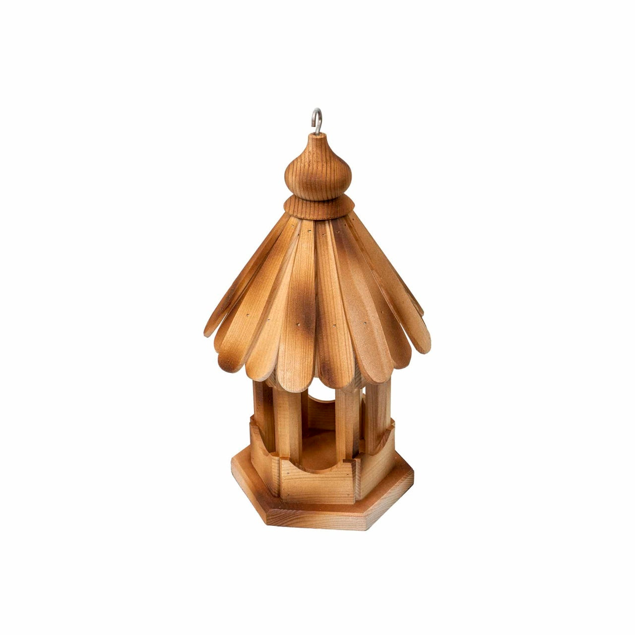 Colivie din lemn pentru pasari, inaltime 40 cm, diametru 22 cm