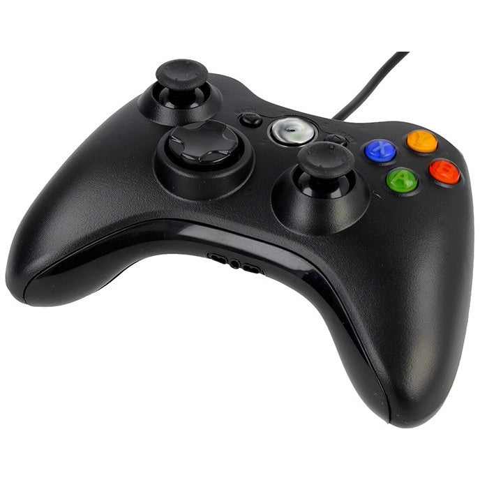 Controller cu fir ElektroStator DualShock pentru Xbox 360, Negru