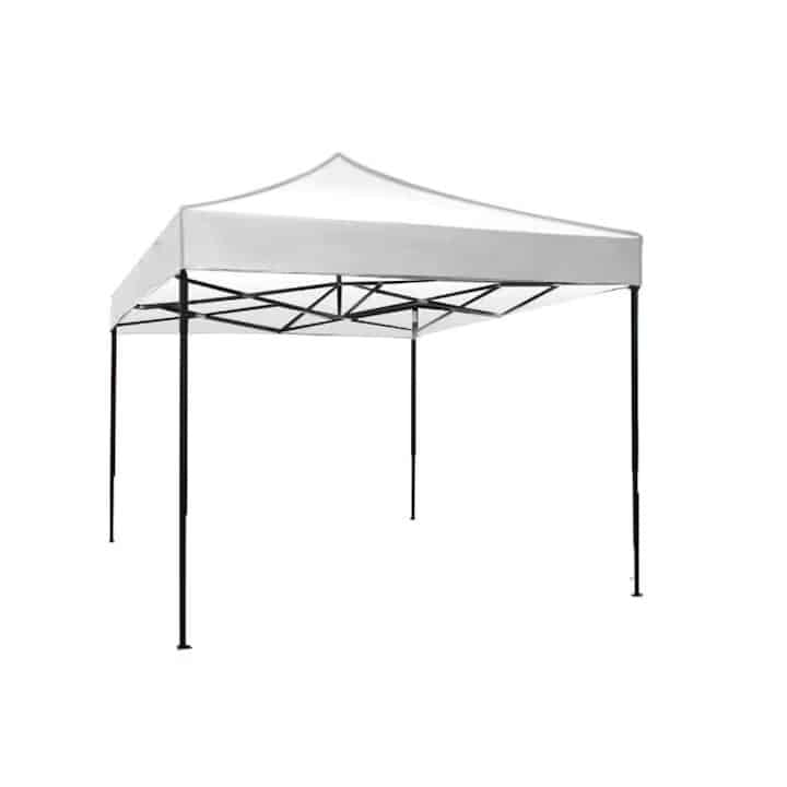 Cort pavilion metalic gradina impermeabil 3x3 m alb, picioare telescopice
