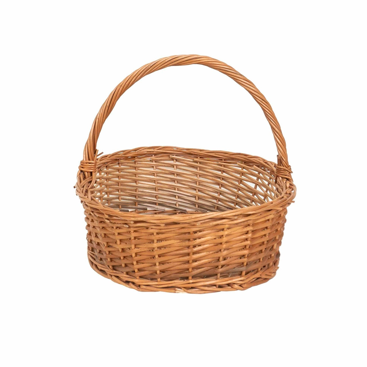 Cos rachita oval, maro, 50x33x30 cm, design natural