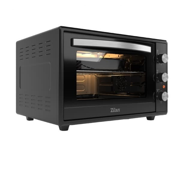 Cuptor electric 2000W, capacitate 65L, 3 trepte putere, timer si termostat, negru