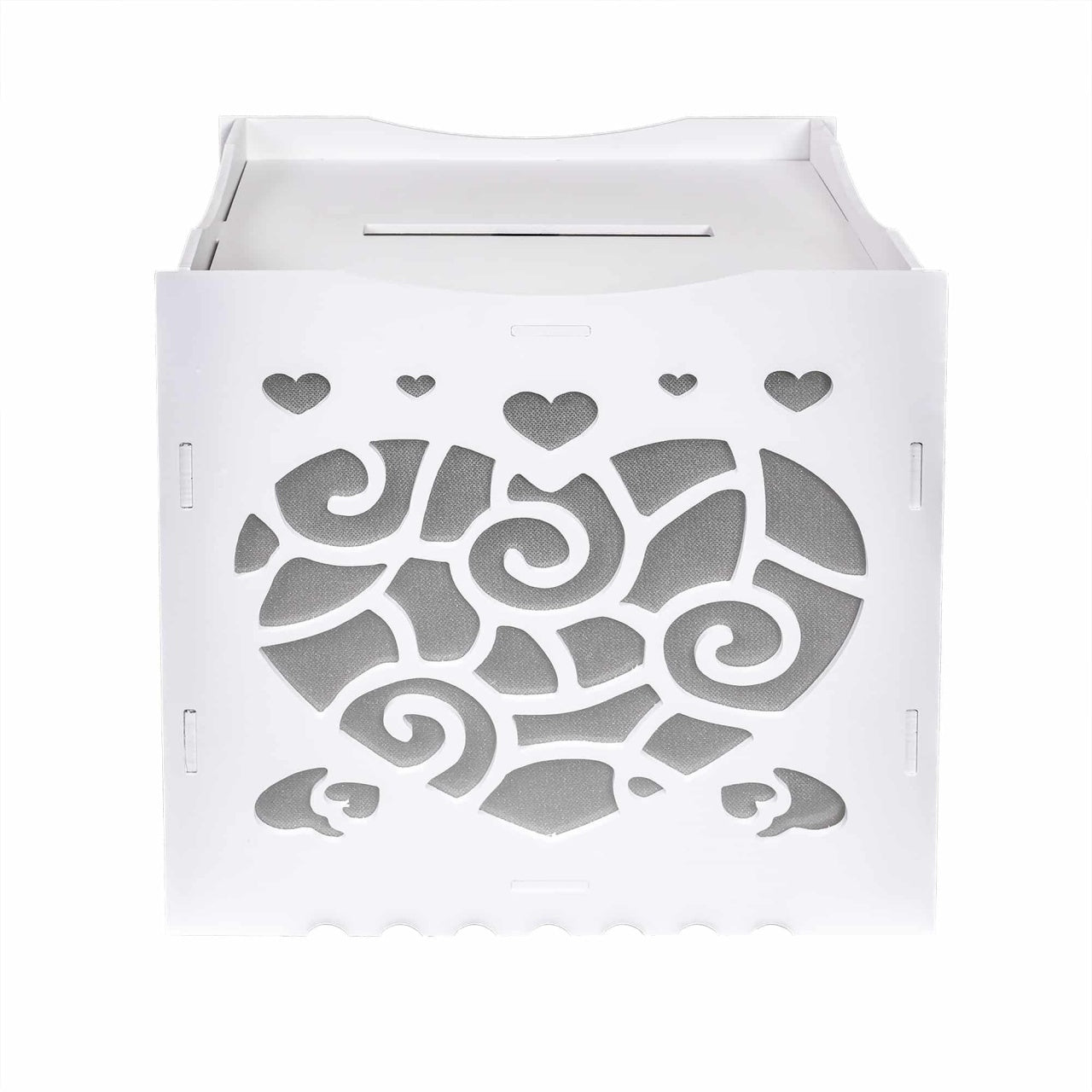 Cutie de dar pentru evenimente, lemn alb 28.5x28.5 cm