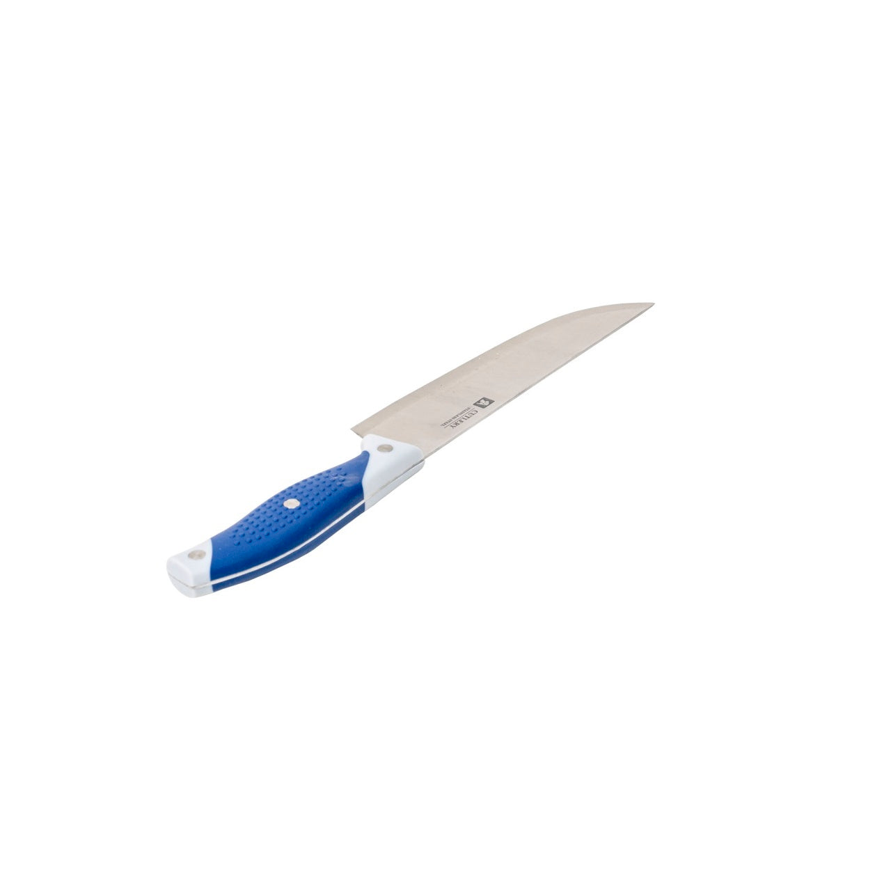 Cutit de bucatarie lat, lama 20 cm, albastru, maner confortabil