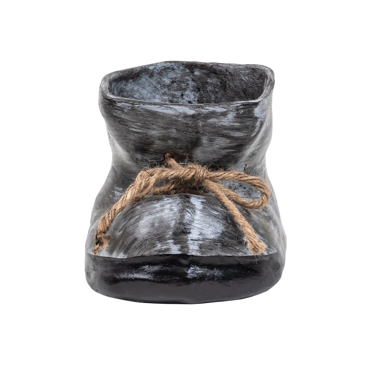 Decoratiune gradina ceramica bocanc mic cu suport pentru flori 15x22 cm