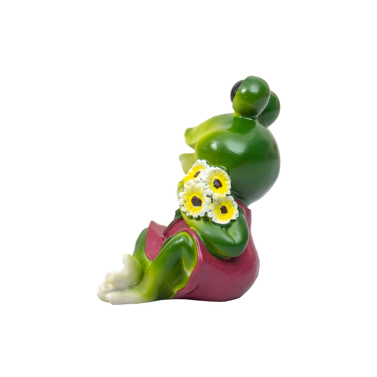 Decoratiune pentru gradina din rasina, model broscuta, 12 cm inaltime