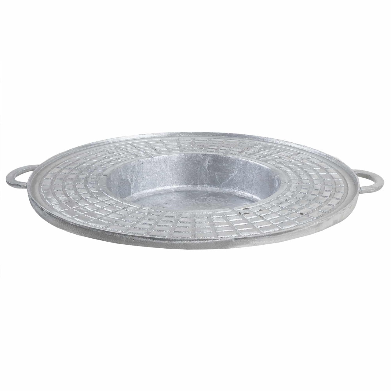 Disc aluminiu alimentar pentru gratar, diametru 50 cm, fix, culoare gri