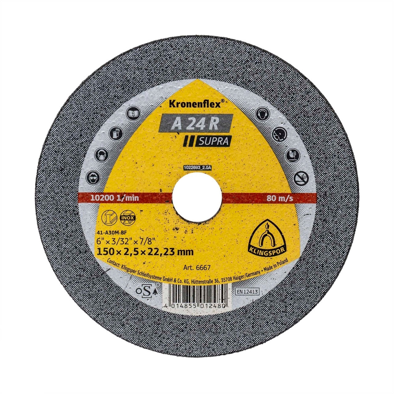 Disc debitare 150x2.5x22.23mm pentru polizor unghiular, taiere uscata metal