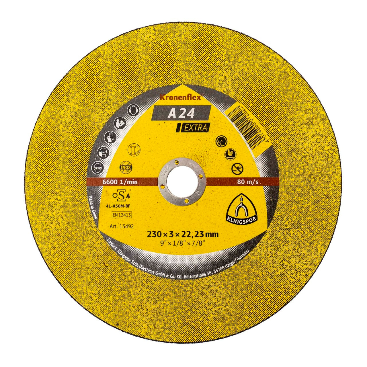 Disc debitare metal 230x3x22.23 mm pentru polizor unghiular, A24 Extra
