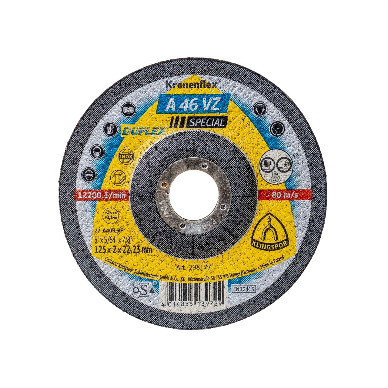 Disc debitare otel 125x2x22.23 mm pentru polizor unghiular