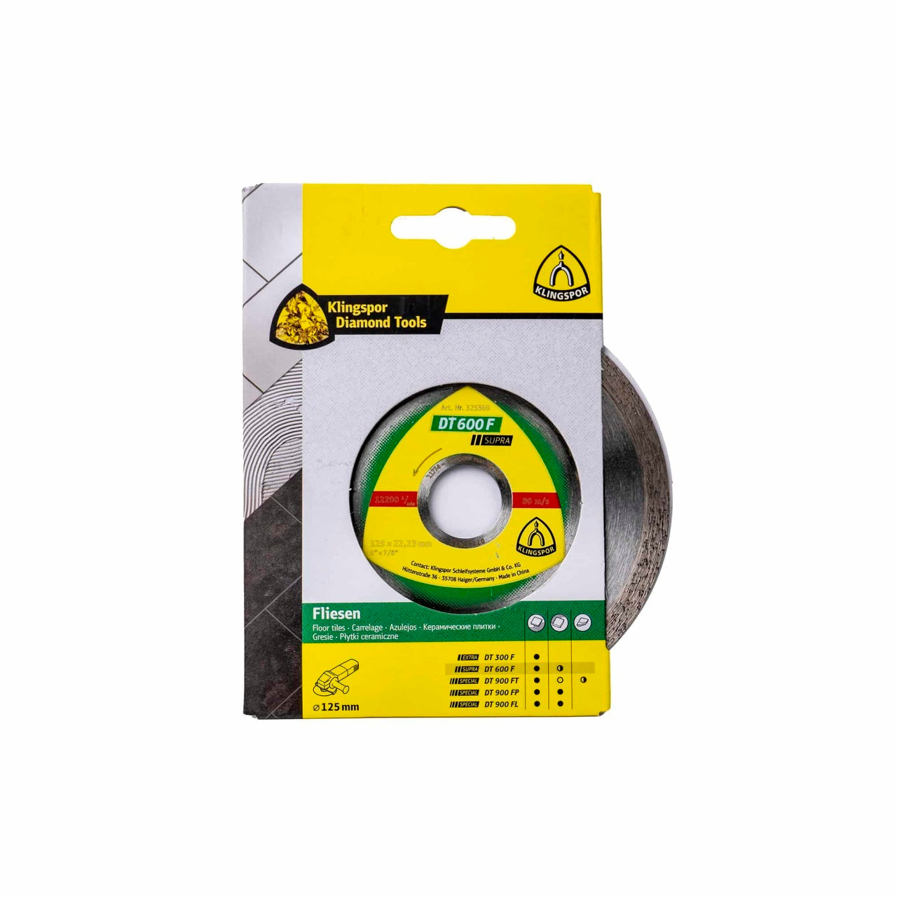 Disc diamantat de debitare 125x22.23mm pentru placi ceramice si feldspat