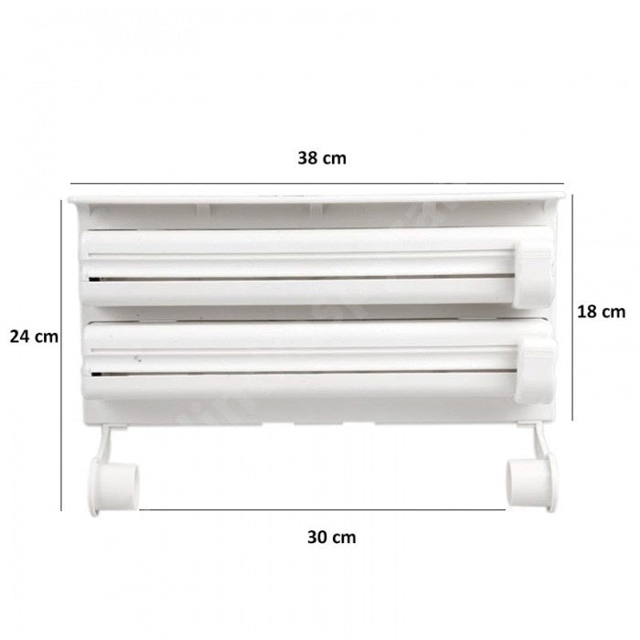 Dispenser de bucatarie pentru hartie si folie alimentara, 39x10x24 cm