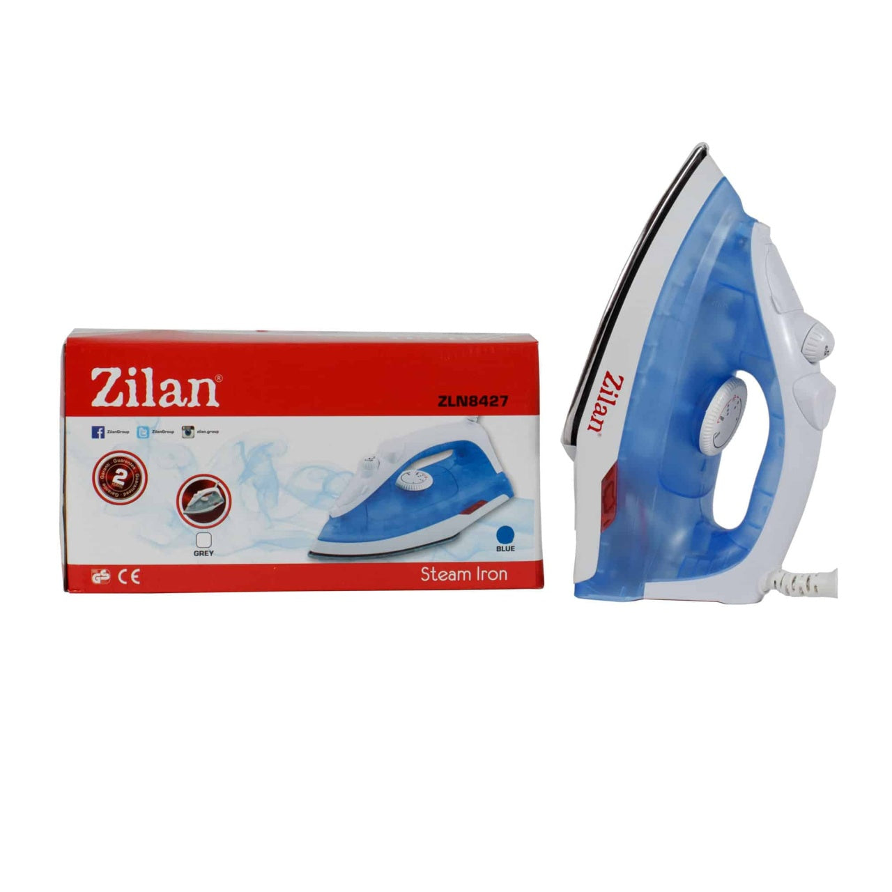 Fier de calcat cu talpa inox, 1600W, termostat reglabil si aburi