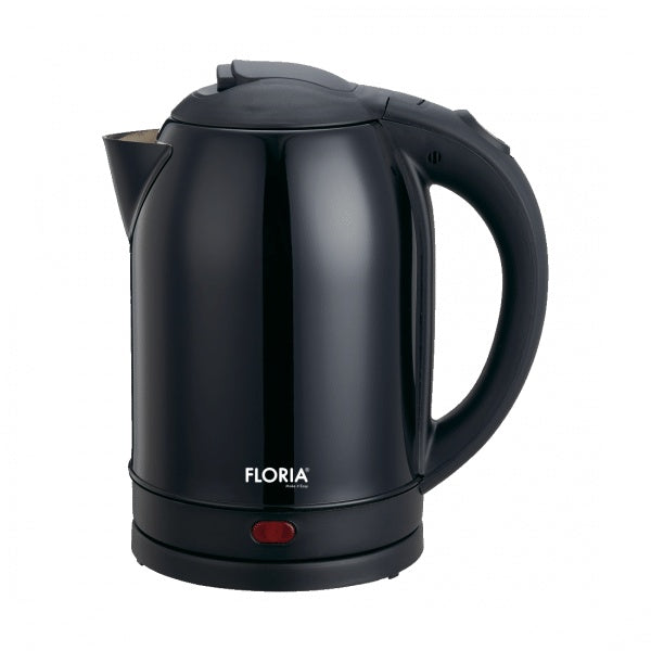 Fierbator inox 2L, putere 1500W, negru, cu baza rotativa 360°
