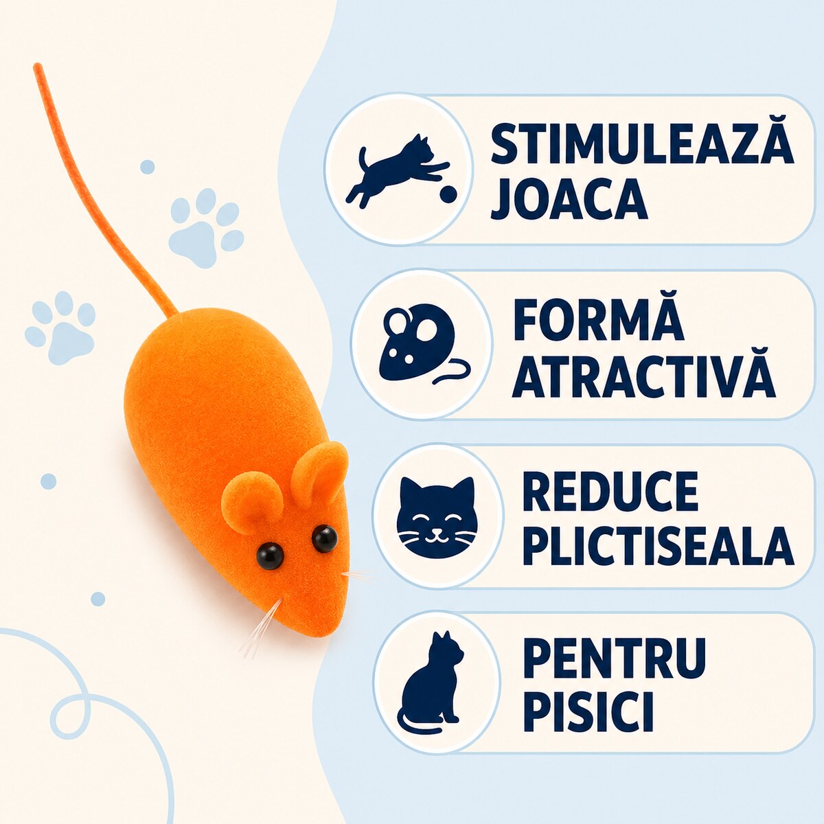 Jucărie Șoricel cu Sunet pentru Pisici, Multicolor – imagine 3