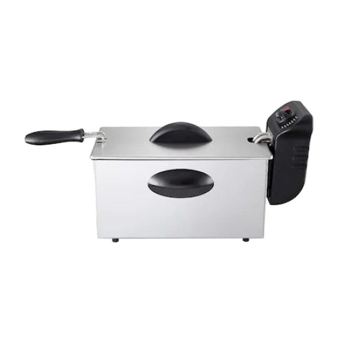 Friteuza confectionata din otel inoxidabil, putere 2180 W, cu 7 programe, capacitate 3l, sistem anti-alunecare, argintiu