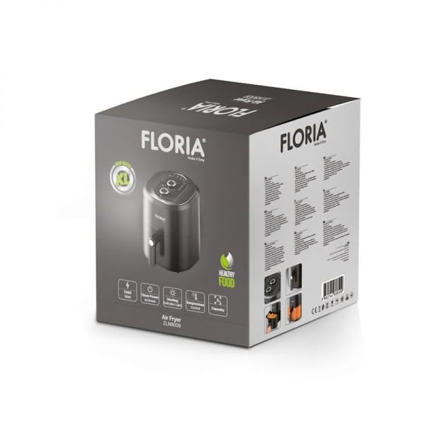 Friteuza cu aer cald 1360W, capacitate 6L, temperatura reglabila, cos detasabil