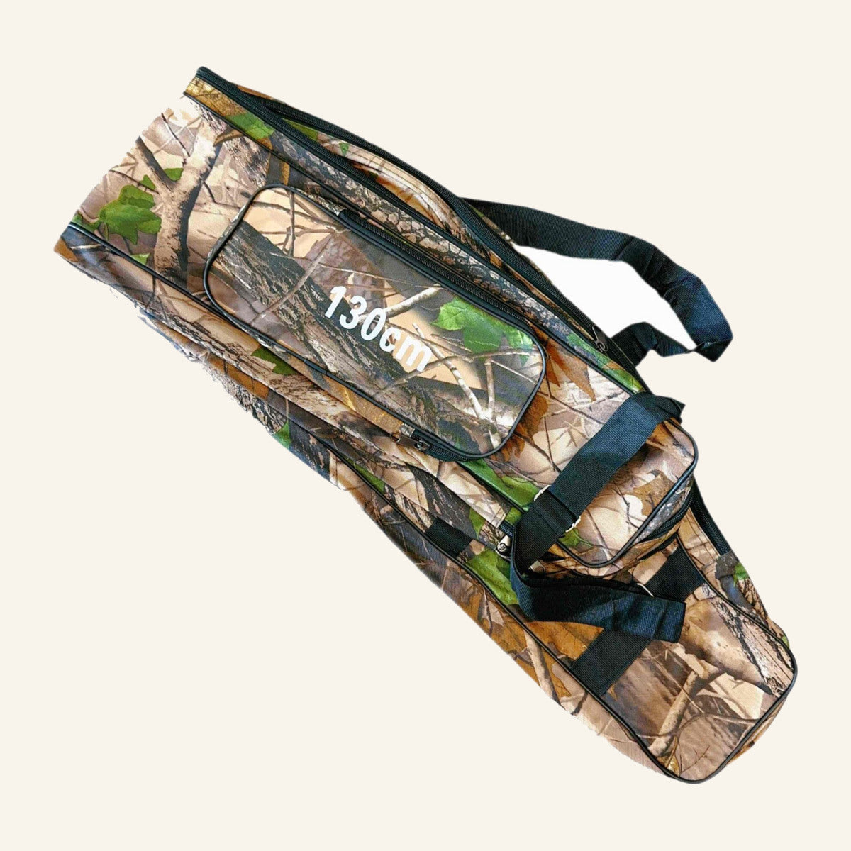 Geantă pentru Lansete de Pescuit, Camuflaj, 135 cm – imagine de catalog pe fundal alb cald