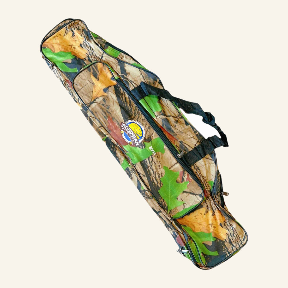 Geantă pentru Lansete de Pescuit, Camuflaj, 80 cm – imagine de catalog pe fundal alb cald