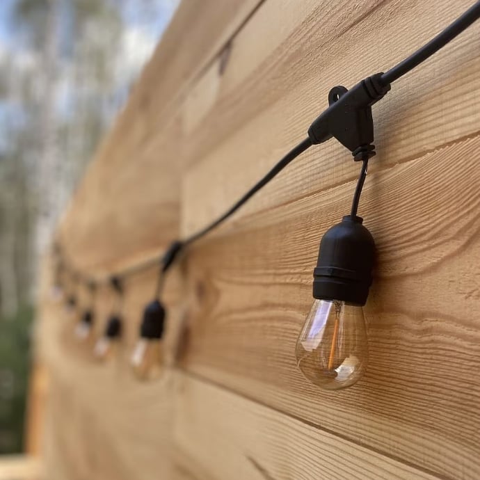 Ghirlandă luminoasă decorativă, filament LED, 10 becuri, 10 m, alb foarte cald – imagine 4