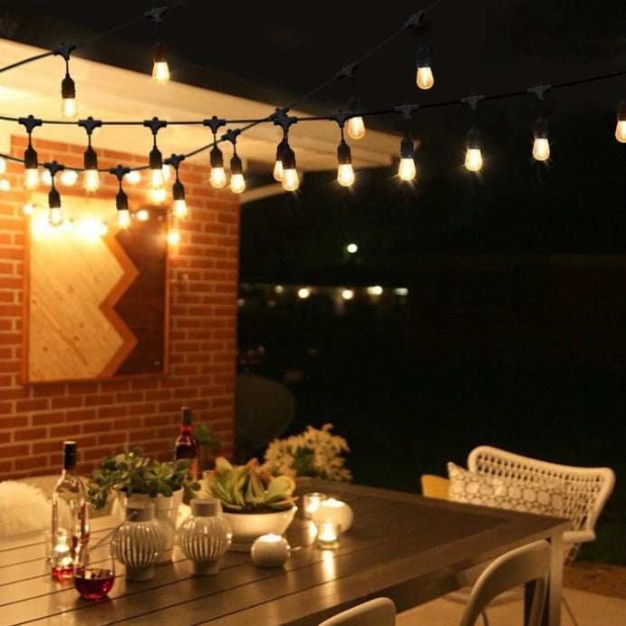 Ghirlandă luminoasă decorativă, filament LED, 30 becuri, 30 m, alb foarte cald – imagine 4