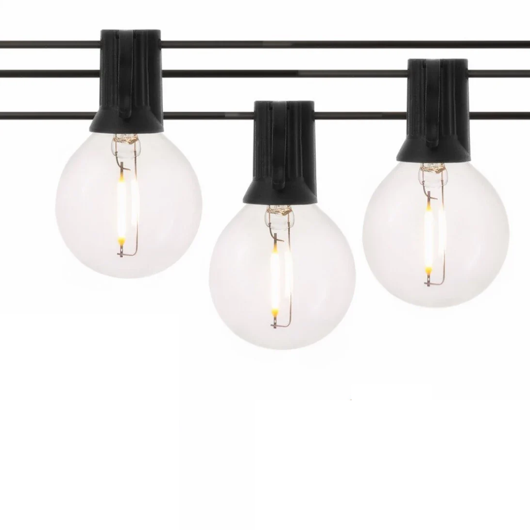 Ghirlandă luminoasă decorativă, globuri G50, 10 becuri, 10 m, alb cald / multicoloră – imagine 2