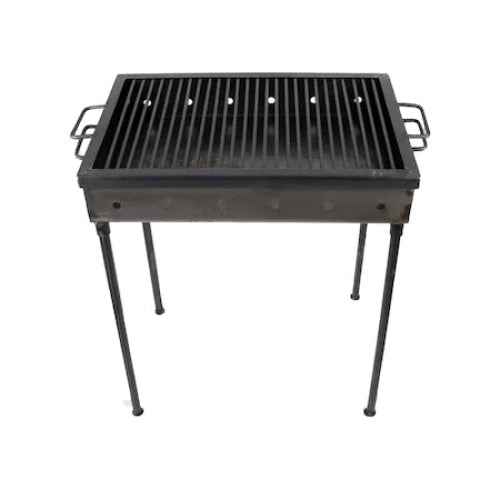 Gratar de gradina traditional FOXMAG24 Premium Barbecue, Picioare cu surub, Realizat manual 50x35 cm