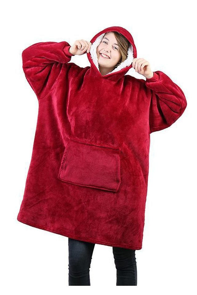 Hanorac, Huggle hoodie ultra plush, rosu, unisex, universal