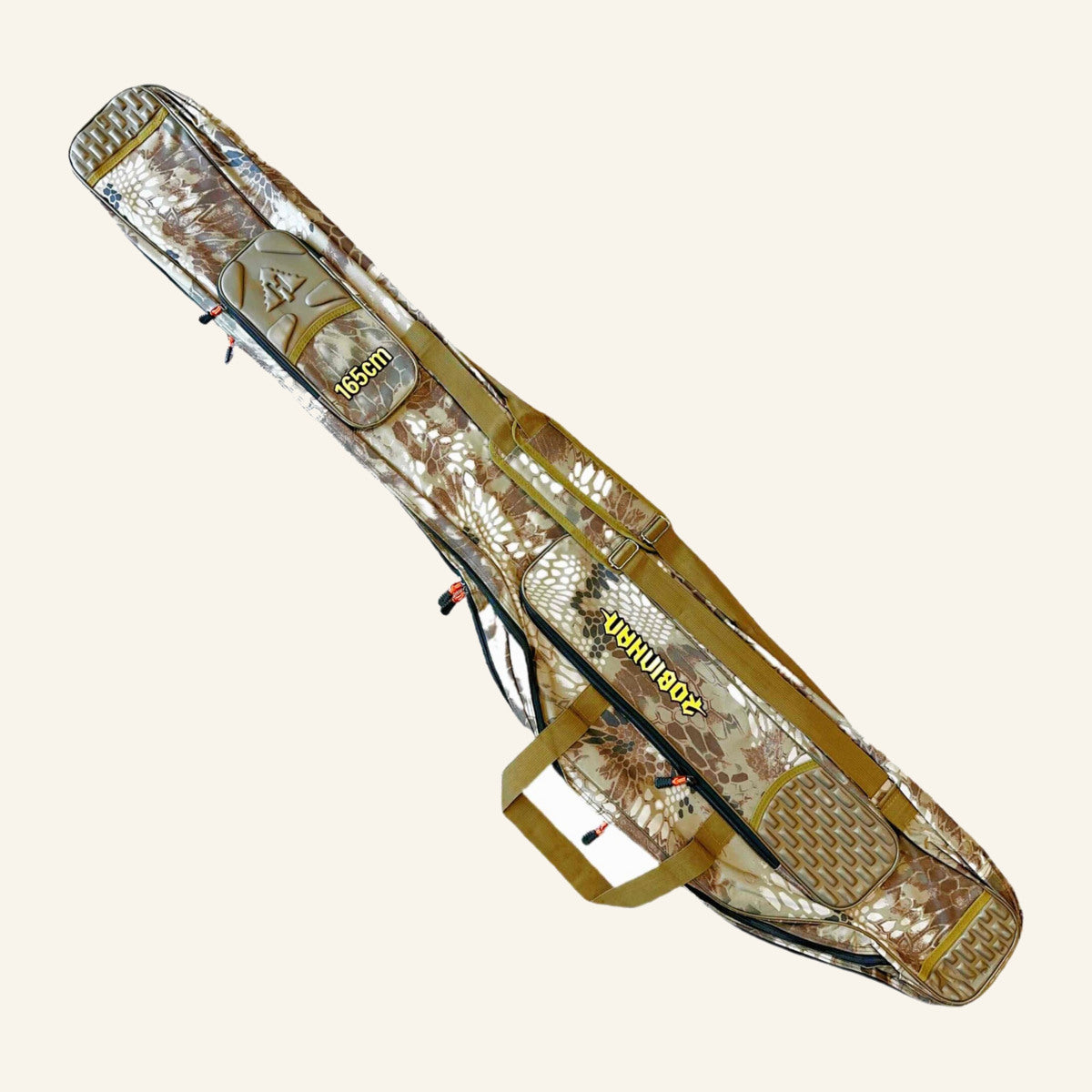 Husă Rigidizată pentru Lansete de Pescuit, Camuflaj, 165 cm – imagine de catalog pe fundal alb cald