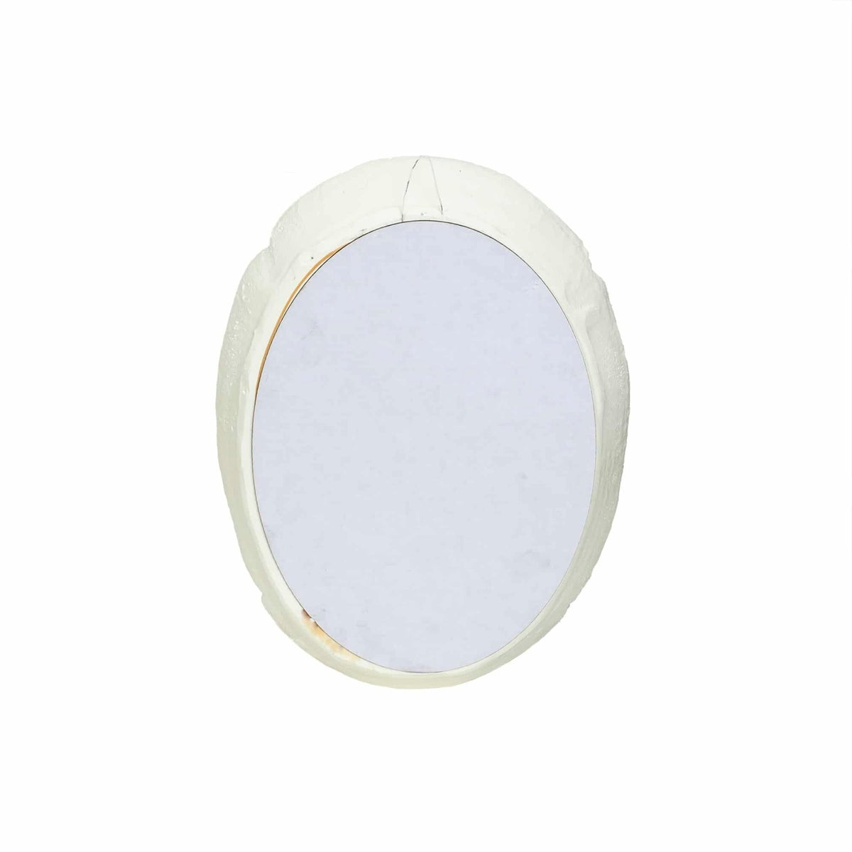 Icoana de perete Maica Domnului cu prunc, rasina, 35x27 cm, alb