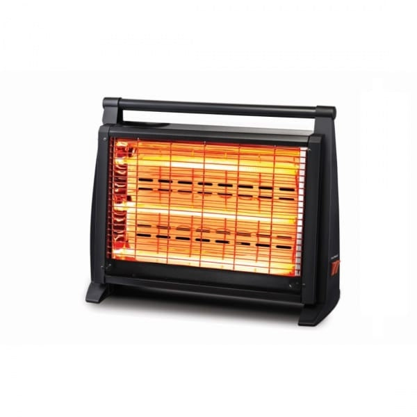 Incalzitor cu 3 rezistente, 1500W, negru, cu intrerupator de siguranta