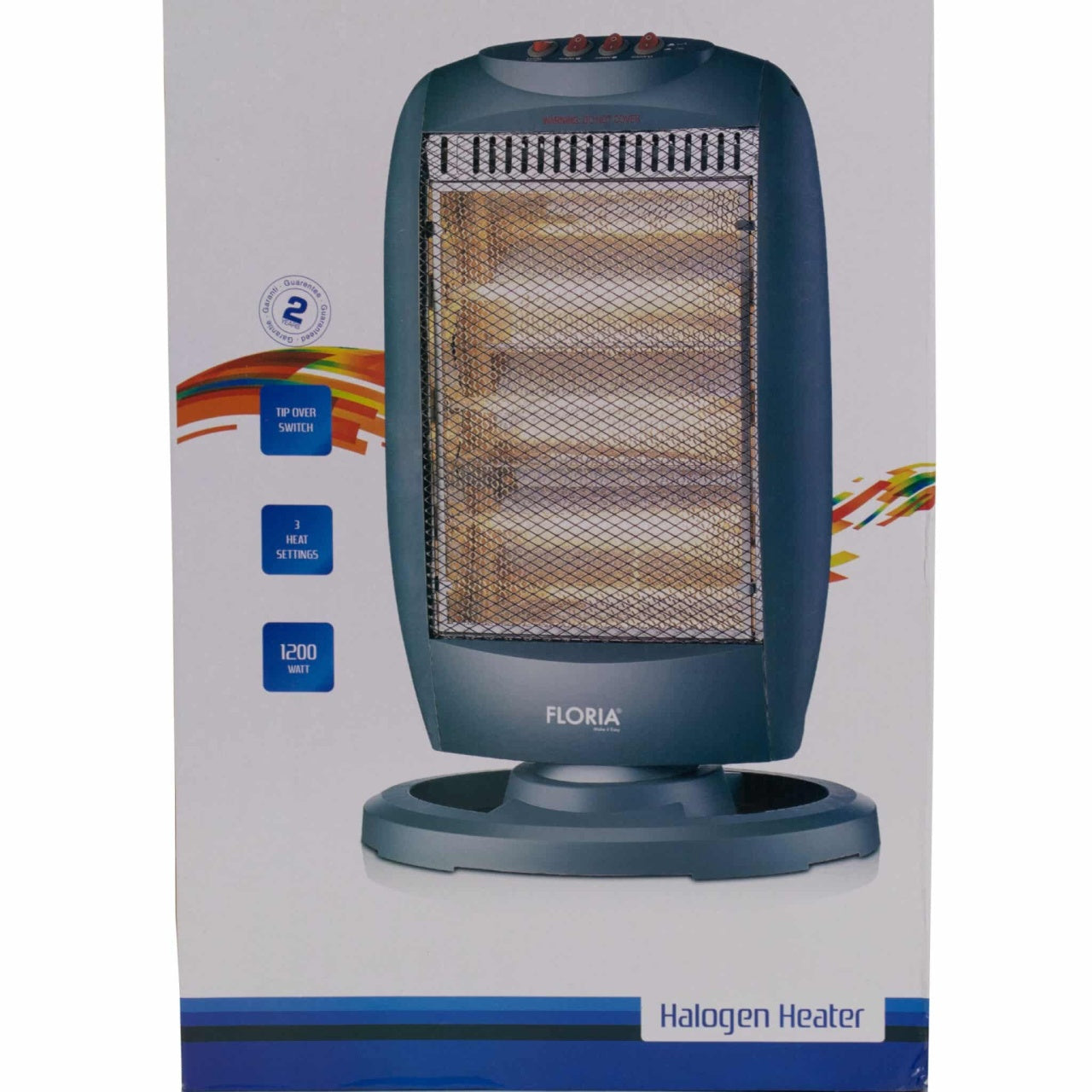 Incalzitor cu halogen 1200W, 3 trepte, baleiere orizontala automata