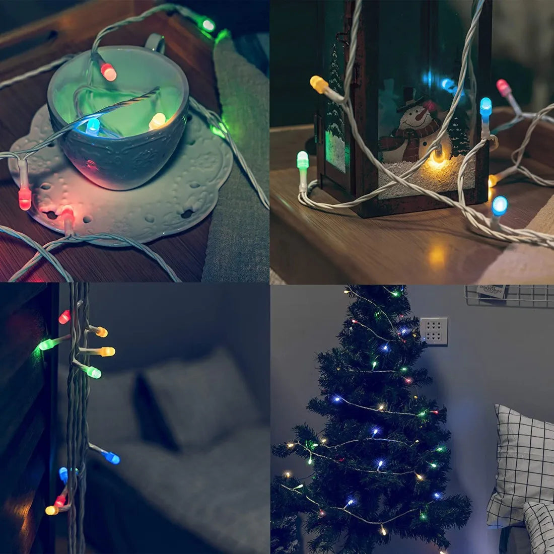 Instalație luminoasă LED pe rolă, 20 m, multicoloră – imagine 3