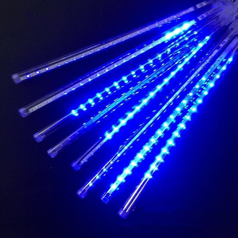 Instalație luminoasă tip meteori, 8 tuburi de 80 cm, 4,5 m, albastră – imagine 2