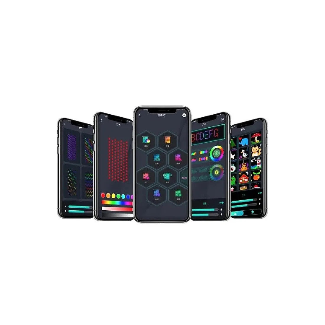 Perdea luminoasă LED digitală, 400 LED-uri, 3 × 2 m, RGB + alb – imagine 4