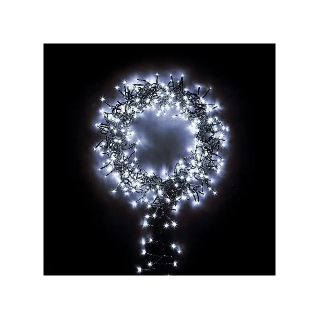 Instalație luminoasă LED tip cluster, 480 LED-uri, 10 m, alb rece – imagine 4
