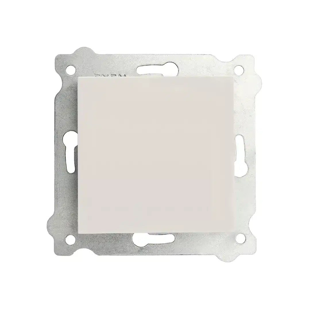 Intrerupator simplu 10A 250V, culoare alba, dimensiuni 7.5x7.5 cm