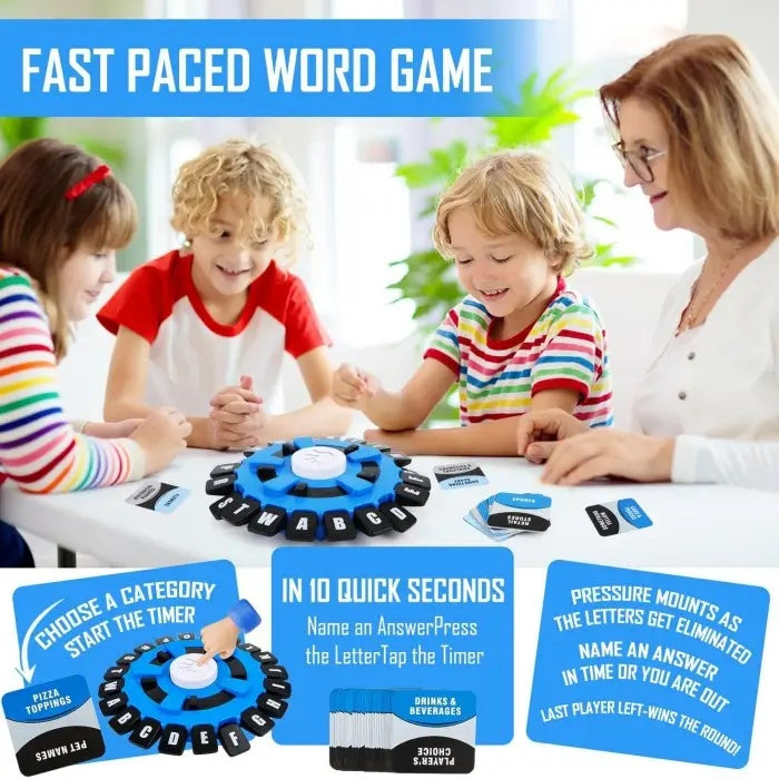 Joc de Societate, Think Words, Cuvinte Rapide, Educativ Si Interactiv Cu 36 Carti, In Limba Engleza, Pentru Familie