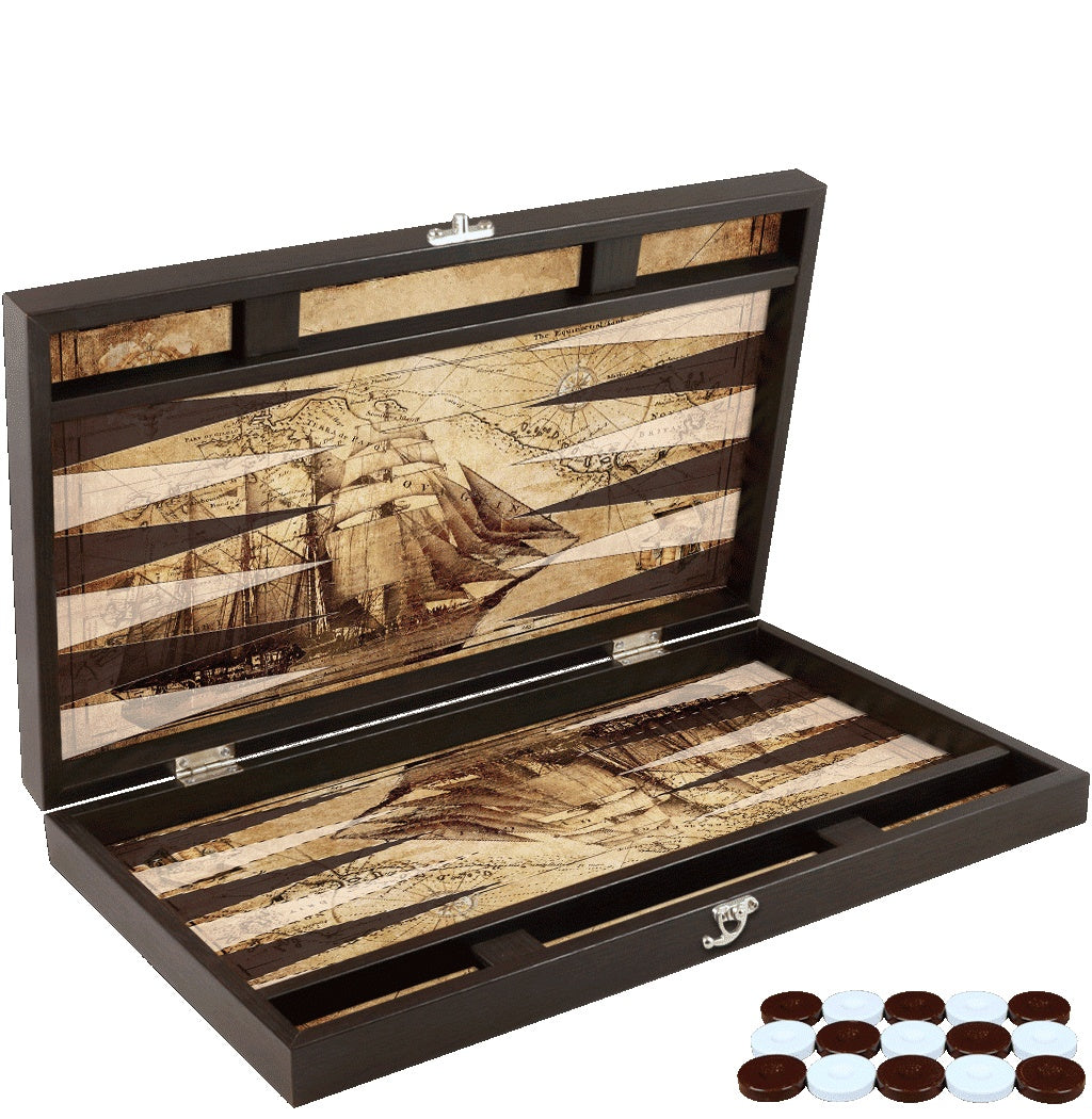 Joc de table din piele ecologica, model PIRATE SHIP, dimensiuni 58x48 cm