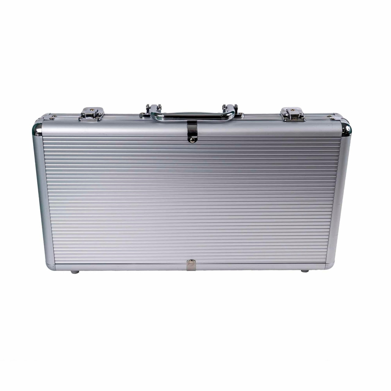 Joc poker cu 300 jetoane si servieta aluminiu, set complet cu carti si zaruri