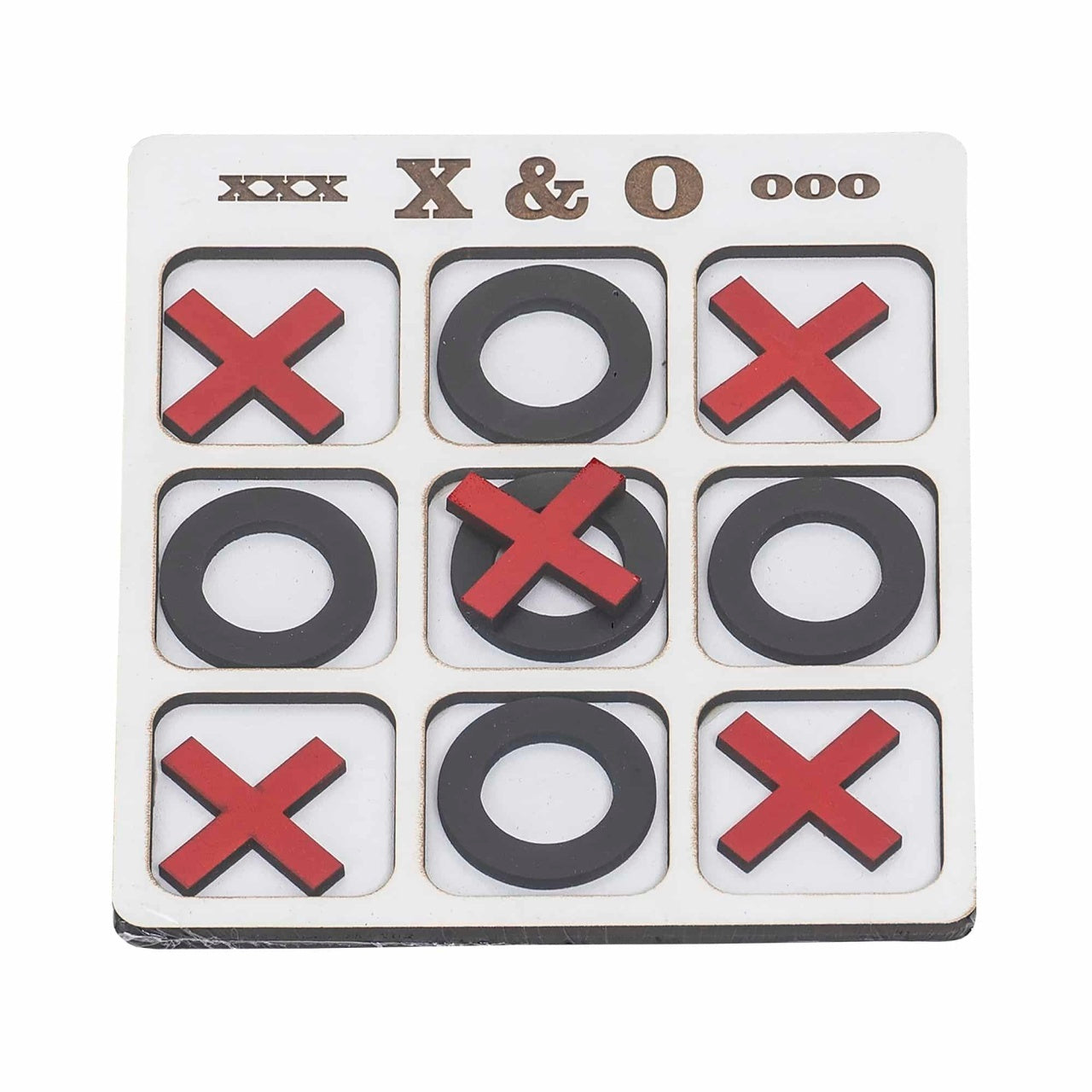 Joc X si 0 din lemn, 18.5x16.5cm, pentru copii si adulti