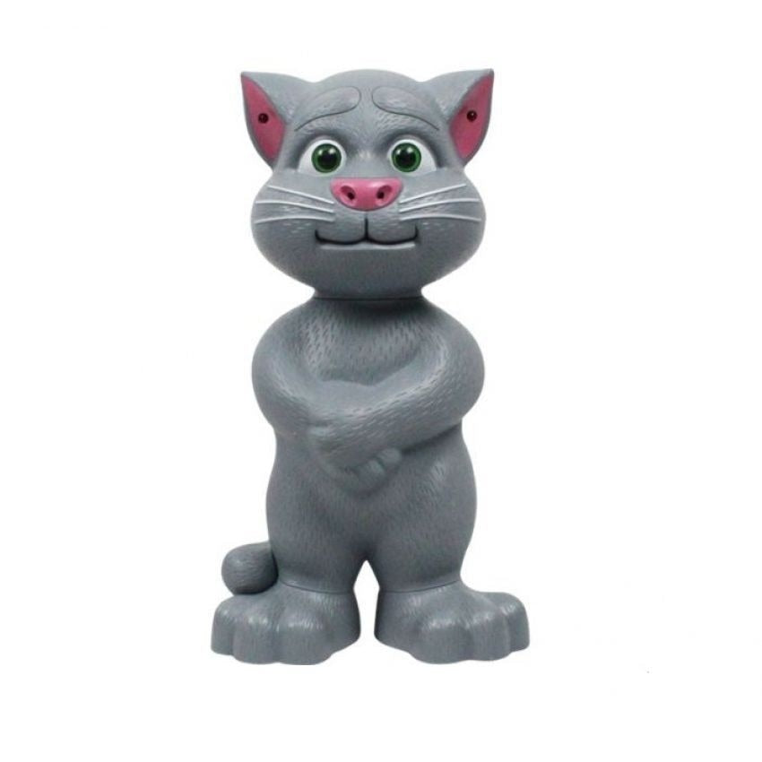 Jucarie Talking Tom interactiva, motanul vorbitor cu povesti, repeta tot ce aude, 20cm