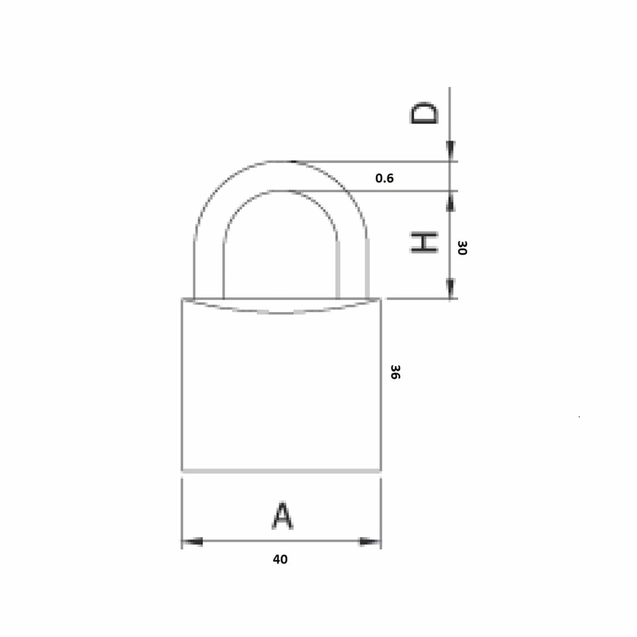 Lacat City 40 mm din alama cu 3 chei si pin antigaurire otel