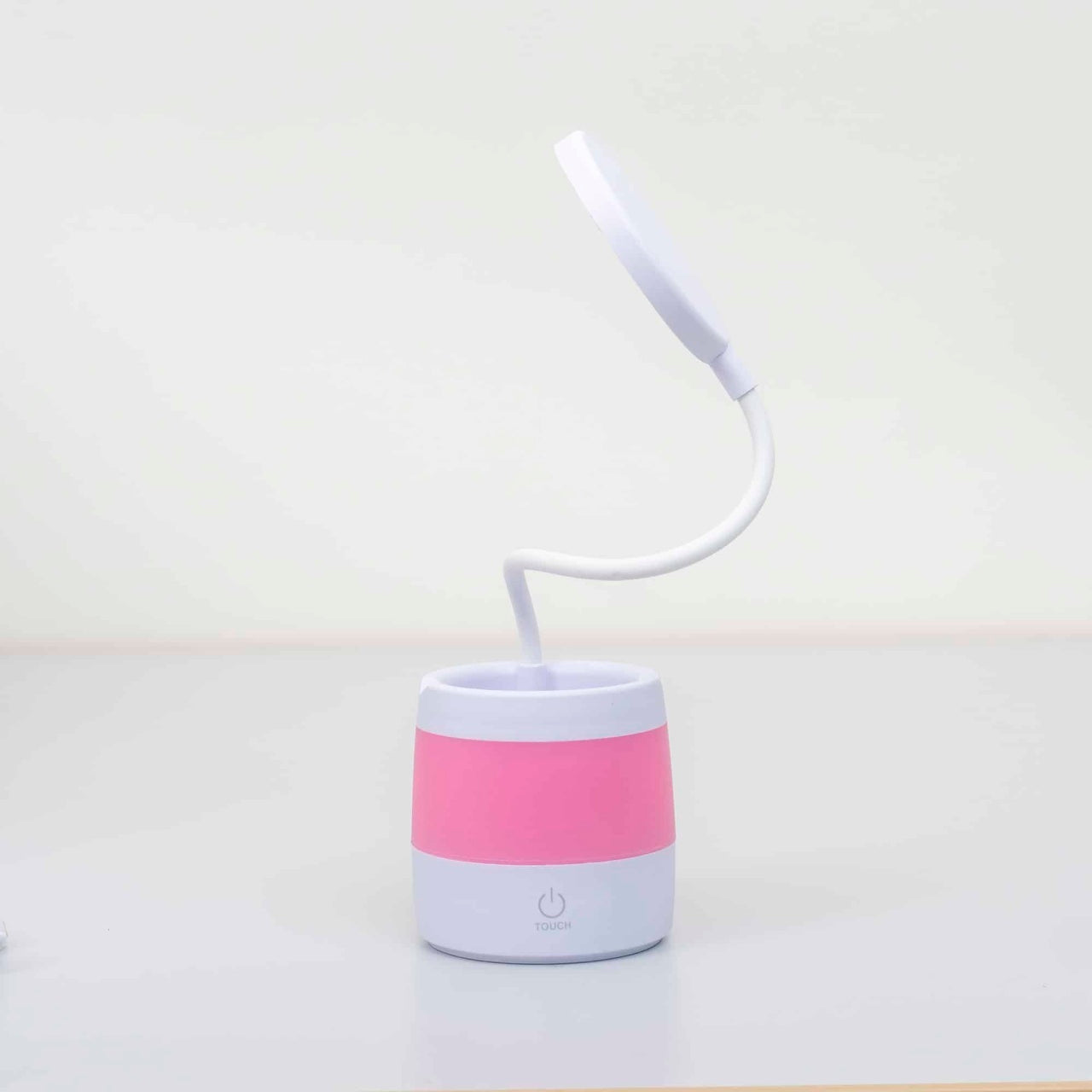 Lampa de birou copii cu LED, 4 tipuri de lumina, model floare, roz
