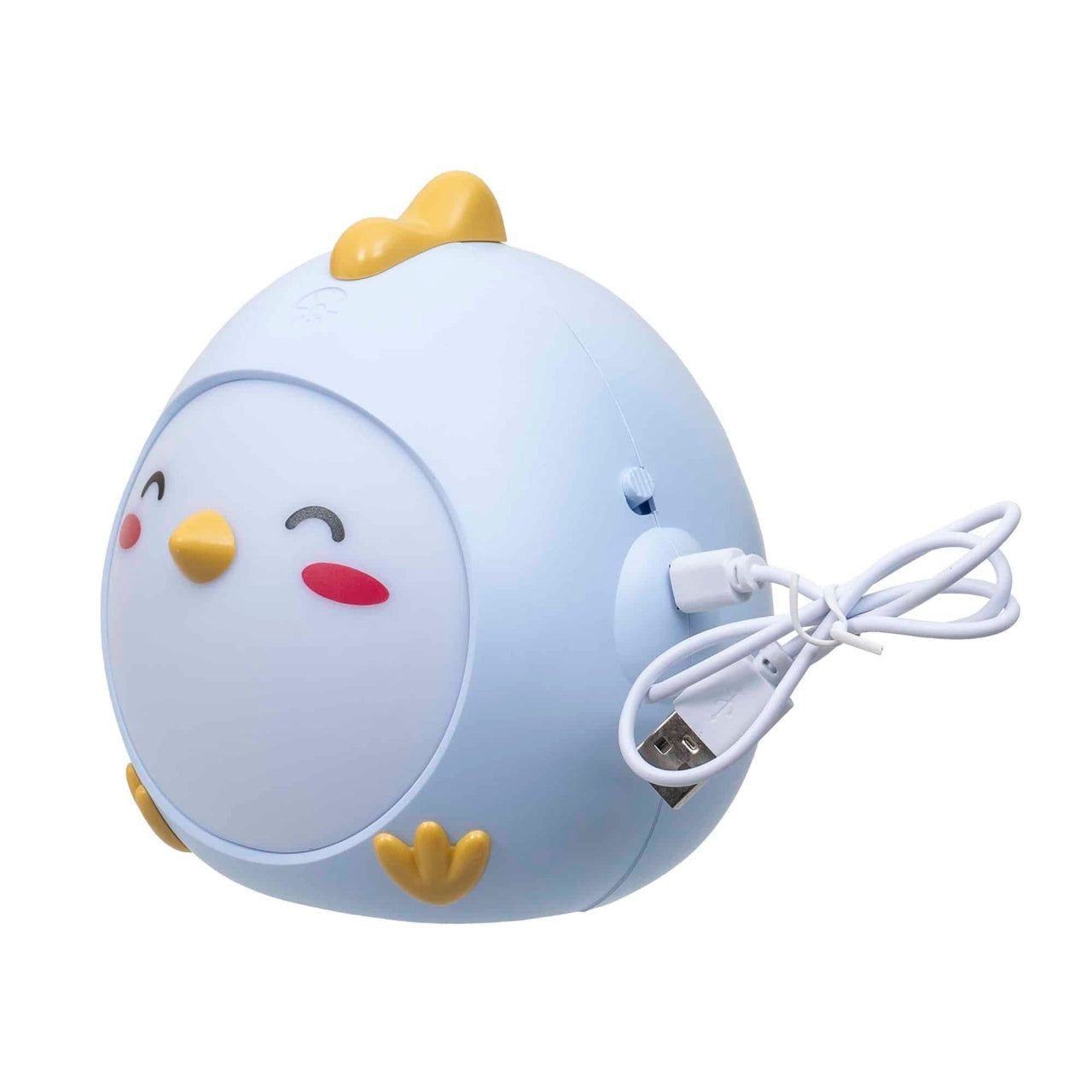 Lampa de veghe pentru copii, 3 tipuri lumina, 4.2W, touch, USB, model puisor bleu